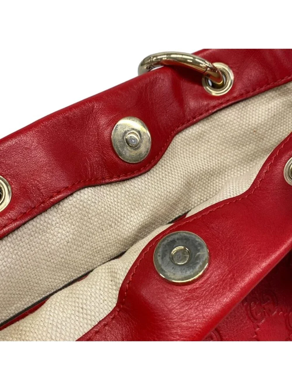 Gucci Tote Valentine Red Leather